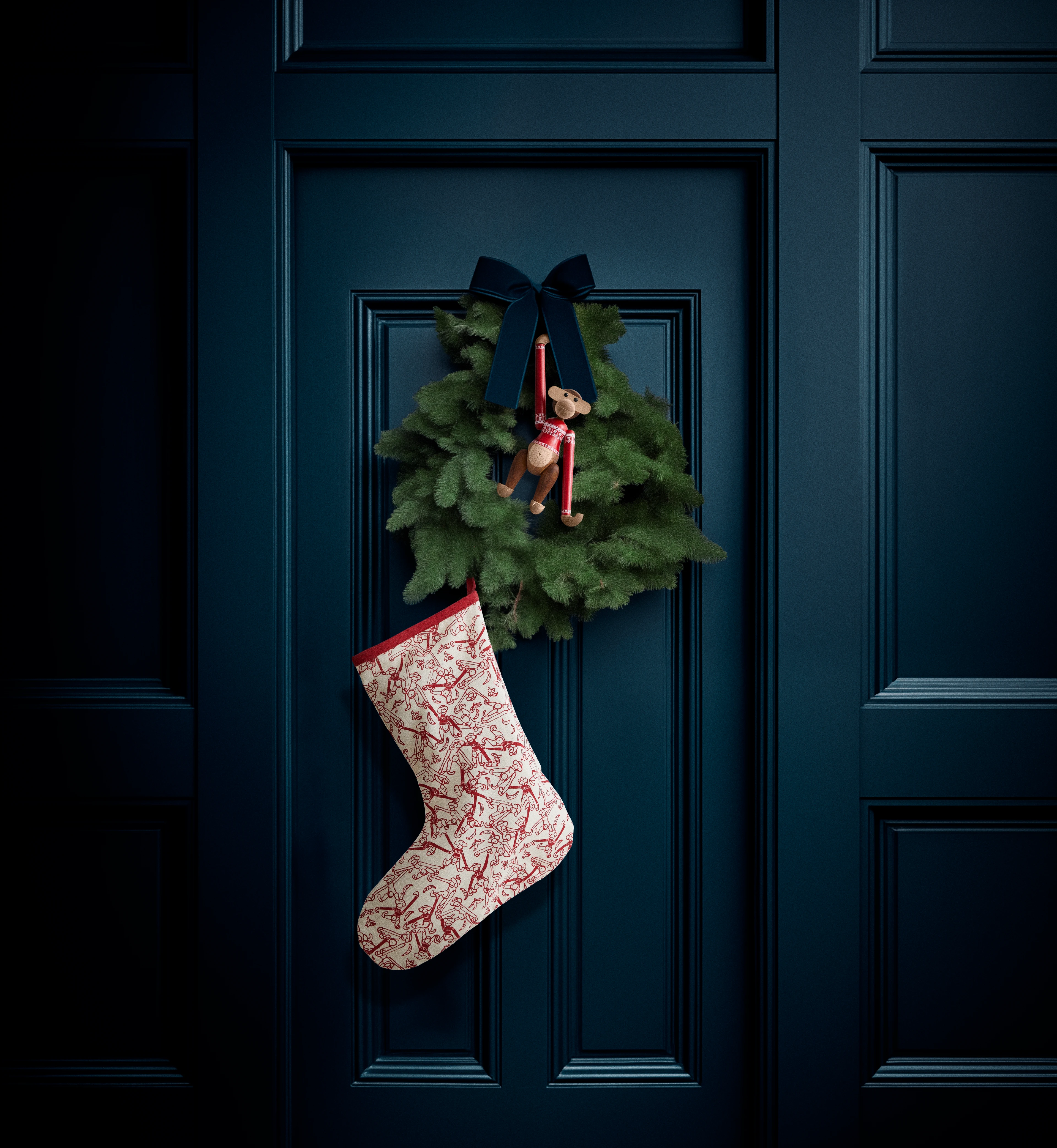 Kay Christmas Stocking H45 from Kay Bojesen in Red/White color, made of Cotton blend