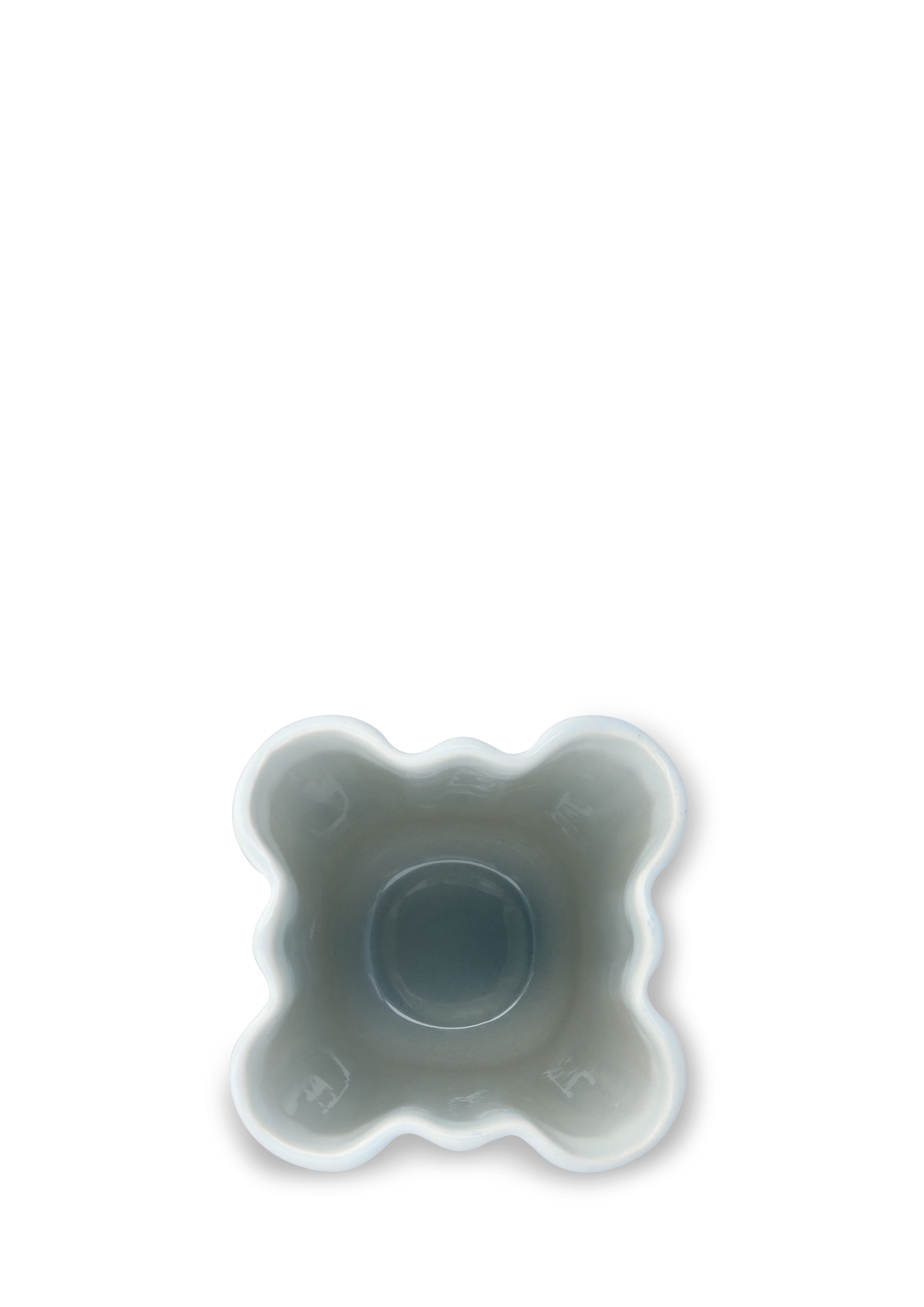 Unfold Vase H16.5 cm von Kähler in der Farbe Blau, hergestellt aus Keramik