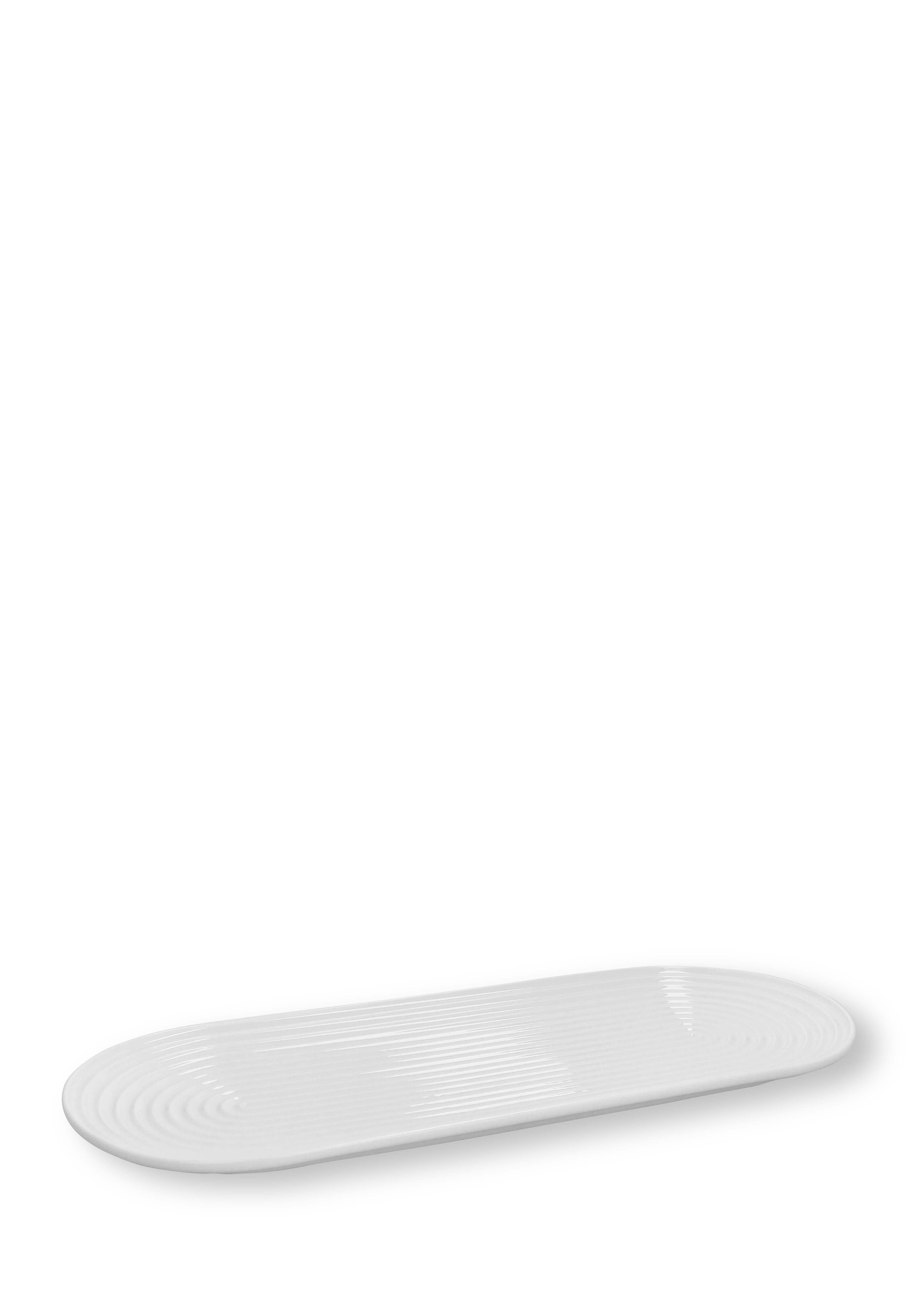 Oval serving dish 48x20 cm from Lyngby Porcelæn in White color, made of Ceramics